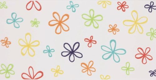 Dekor Fineza Happy mix barev Flower 20×40 cm lesk